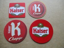 4 Bierdeckel aus Brasilien Brauerei Cerveja Kaiser aus Jacarei, usado comprar usado  Enviando para Brazil