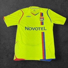 Koszulka wyjazdowa Olympique Lyon 2008/2009 Umbro żółta niebieska czerwona rozmiar L na sprzedaż  Wysyłka do Poland