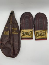 Vintage Everlast 4212 Bolsa de Velocidade de Perfuração de Couro Genuíno com Boxe Mits 4308 comprar usado  Enviando para Brazil