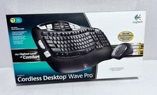 Teclado inalámbrico Logitech Desktop Wave Pro y mouse láser MX1100 (negro) segunda mano  Embacar hacia Mexico