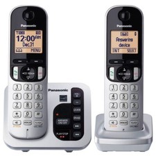 Telefone fixo sem fio expansível Panasonic DECT 6.0 ~2 aparelhos ~ máquina de resposta comprar usado  Enviando para Brazil