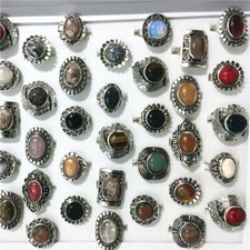 Lote misto de 30 peças de anéis legais femininos/masculinos da moda por atacado de joias turquesa comprar usado  Enviando para Brazil