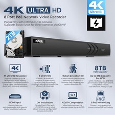 Disco rígido US Hikvision 8 canais 8POE fabricante de equipamento original DS-7608NI-Q1/8P gravador 2TB incluído comprar usado  Enviando para Brazil