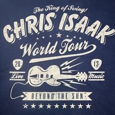 Camisa Gira Mundial 2013 Chris Isaak 'Beyond The Sun' 2XL Azul Concierto Columpio Nueva Sin Etiquetas segunda mano  Embacar hacia Argentina