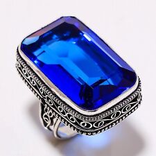 Anel étnico feito à mão com pedra preciosa de safira azul tamanho 9 comprar usado Anel étnico feito à mão com pedra preciosa de safira azul tamanho 9 comprar usado  Enviando para Brazil