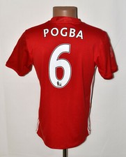 CAMISA DE FUTEBOL MANCHESTER UNITED 2016/2017 HOME ADIDAS POGBA #6 TAMANHO P ADULTO comprar usado  Enviando para Brazil