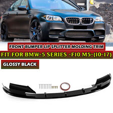 Alerón divisor de alerón de parachoques delantero negro brillante para BMW Serie 5 F10 M5 2012-2016 segunda mano  Embacar hacia Mexico