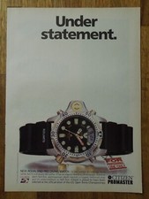 1993 CITIZEN PROMASTER Aqualand Pro relógio de mergulho revista anúncio comprar usado  Enviando para Brazil