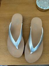Silver flip flops for sale  CROWBOROUGH