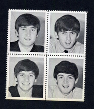 THE BEATLES / JUEGO DE ESTAMPILLAS VINTAGE EN BLANCO Y NEGRO 1964 / ¡LOS CUATRO MUCHACHOS! segunda mano  Embacar hacia Mexico