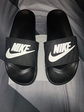 Black nike sliders for sale  MAESTEG