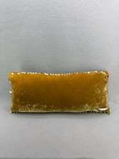 Almohada lumbar con cuentas de terciopelo triturado de oro amarillo mostaza Dransfield & Ross segunda mano  Embacar hacia Mexico
