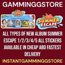 Todos os tipos de novo álbum Summer Escape 1/2/3/4/5 estrelas (adesivos Mono_poly_Go) comprar usado  Enviando para Brazil
