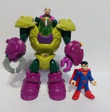 2013 Imaginext DC Super Friends Lex Luthor Mech Garnitur robota i Superman  na sprzedaż  Wysyłka do Poland