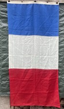 Duża flaga Francji Tricoleur 190 x 90cm 6'3" x 3ft panel szyty len  na sprzedaż  Wysyłka do Poland