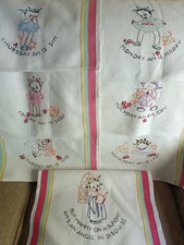 Toalhas de prato 7 dias da semana meninas negras nunca usadas fofas demais lindas!, usado comprar usado  Enviando para Brazil