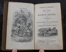 1846 ROBIN HOOD, ANECDOTES, ANCIENT POEMS, BALLADS & SONGS, WALKER OTLEY 1st Ed, usado comprar usado  Enviando para Brazil