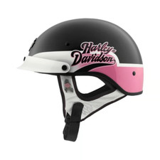 Meio capacete XS escasso Harley Davidson etiqueta rosa M04 - conscientização sobre câncer de mama comprar usado  Enviando para Brazil