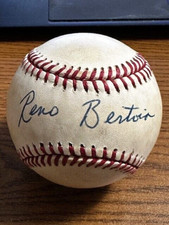 BOLA DE BEISEBOL OAL AUTOGRAFADA ASSINADA POR RENO BERTOIA!  Gêmeos, tigres, atletismo! comprar usado  Enviando para Brazil