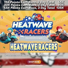 HEATWAVE~Racers~Evento 15k 30k 45k Pontos Monopoly_Go1 Corrida de Transporte Completo!, usado comprar usado  Enviando para Brazil