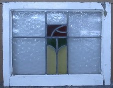 MACKINTOSH ROSA TAMANHO MÉDIO ANTIGO INGLÊS VITRAL COM CHUMBO 23" X 18" comprar usado  Enviando para Brazil