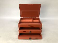 Y8450 TANSU Negoro laca pequena cômoda bugiganga joias Japão antigo, usado comprar usado  Enviando para Brazil