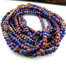 Contas Chevron de vidro vintage estilo veneziano africano multicolorido 6,5-7 mm fio comprar usado  Enviando para Brazil
