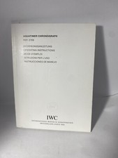Iwc instruction booklet usato  Taglio di Po