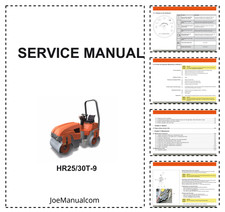 Manual de serviço de rolo tandem Hyundai HR25T-9 HR30T-9 PDF comprar usado  Enviando para Brazil