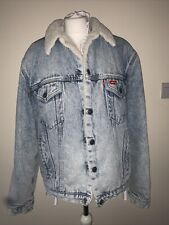 shearling denim jacket for sale  PORTSMOUTH