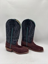 Botas ocidentais masculinas de camurça Horse Power biqueira quadrada preta/borgonha tamanho 8D, usado comprar usado  Enviando para Brazil