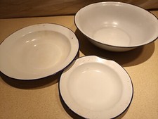 Vintage white enamel for sale  NEWTON-LE-WILLOWS