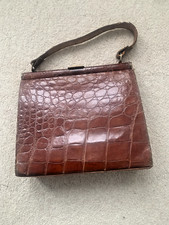 Crocodile handbag vintage for sale  BOURNEMOUTH