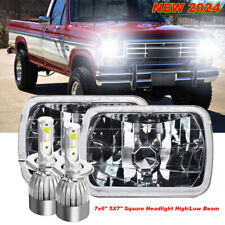 Ajuste para Ford F150 Bronco 1978-1986 Par 7x6" Faróis Quadrados de LED Feixe Alto/Baixo comprar usado  Enviando para Brazil