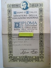Diploma epoca fascista usato  Salerno