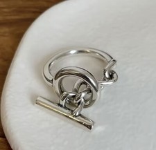 Anel Uno De 50 STYLE 7 correntes tamanho 925 prata esterlina banda de alternância aberta boho comprar usado  Enviando para Brazil