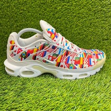 Tênis de corrida Nike Air Max Plus bandeira internacional masculino tamanho 11 branco, usado comprar usado  Enviando para Brazil