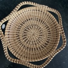Usado, Antiga CESTA REDONDA DE GRAMA DOCE “ARO TORCIDO” Gullah arte popular tecelagem Charleston SC comprar usado  Enviando para Brazil