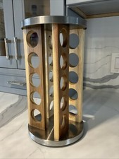 Rack de especiarias de madeira giratório Lazy Susan 20 furos rotativo comprar usado  Enviando para Brazil