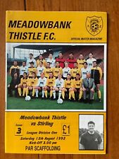 Meadowbank thistle livingston for sale  CAMBRIDGE
