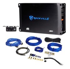 Amplificador de carro Rockville dB11 1400w pico/350w RMS mono 2 ohms amplificador + controle remoto baixo comprar usado  Enviando para Brazil