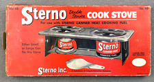 Fogão dobrável vintage Sterno #46 com caixa acampamento caça cozinha ao ar livre azul comprar usado  Enviando para Brazil