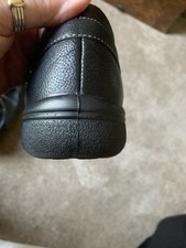 Shoes black leather for sale  DARWEN