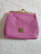 DOONEY & BOURKE 💰 COURO GRÃO DE SEIXO GRANDE MOLDURA OPALA ROXA KISSLOCK 💜 comprar usado  Enviando para Brazil