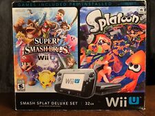 Console Nintendo Wii U SMASH SPLAT Deluxe conjunto preto brilhante 32GB + extras comprar usado  Enviando para Brazil