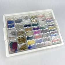 Organizador LLENO Bead Storage Solutions 45 compartimentos surtidos sujetadores de cuentas segunda mano  Embacar hacia Mexico