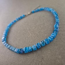 Blaue millefiori halskette gebraucht kaufen  Wuppertal