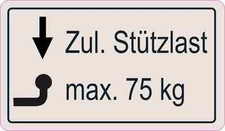 Stützlastaufkleber stützlast gebraucht kaufen Stützlastaufkleber stützlast gebraucht kaufen  Gescher