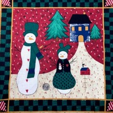 Boneco de neve Peace in the Country casal dois painéis impressos para costurar ou aplicar colchas comprar usado  Enviando para Brazil