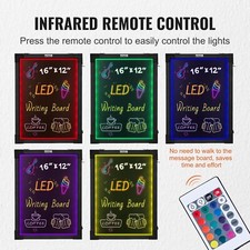 Usado, Placa de escrita de mensagens LED iluminada apagável placa de sinalização de menu de néon faça você mesmo 16 x 12 comprar usado  Enviando para Brazil